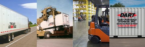 Dart Express Inc is a Member of the Dart Network Providing Truckload Service, Logistics, Warehousing, Intermodal Service, and Portable Storage Units